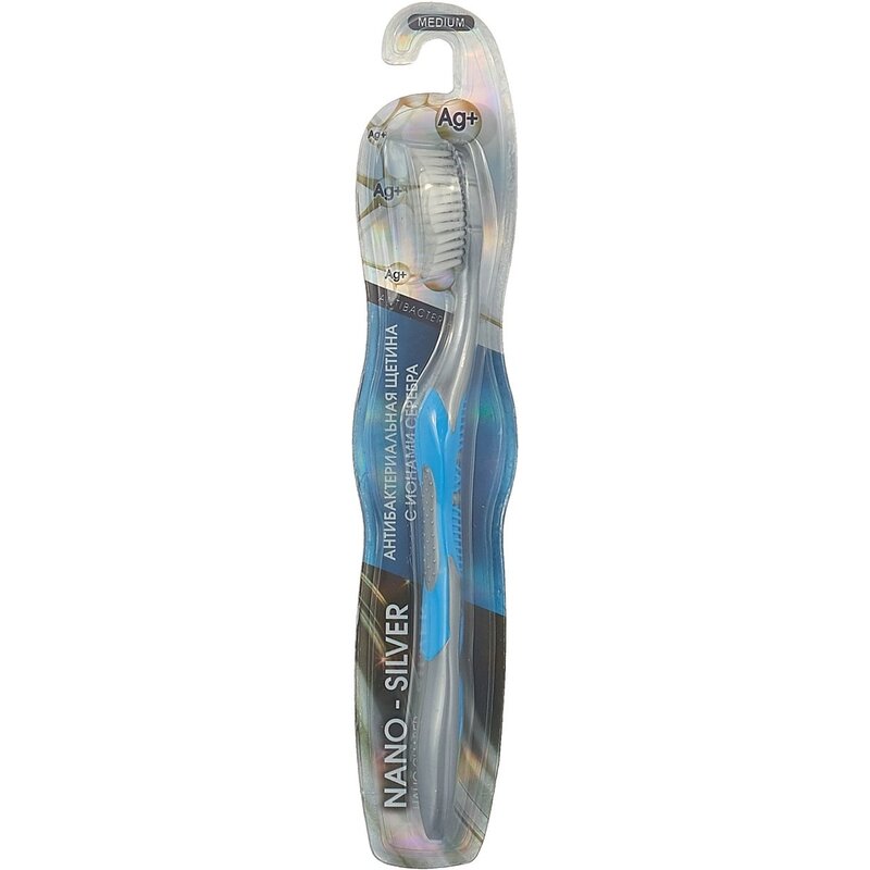 Зубная щетка Vilsen Brush Silver антибактериальная с ионами серебра