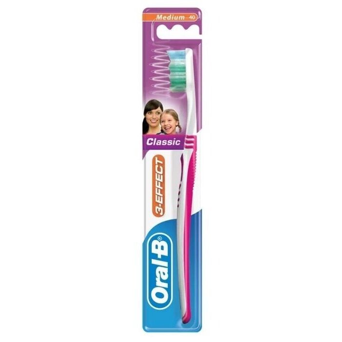 Oral-B Зубная щетка 3-Effect Classic средней жесткости 1 шт.