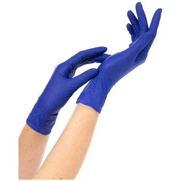 Nitrimax перчатки смотровые н/стер. нитриловые неопудренные текстурированные голубые размер l 1 пара