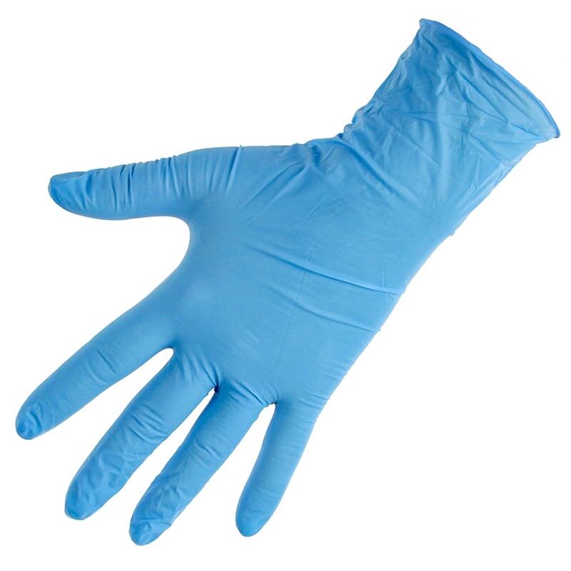 Перчатки Benovy смотровые нестер. нитриловые текстурированные неопудренные голубые размер l 50 пар
