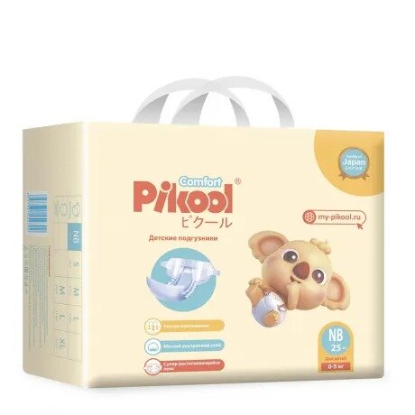 Подгузники детские Pikool Comfort NB 0-5 кг 25 шт.