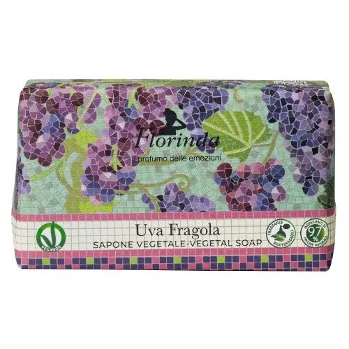 Florinda мыло туалетное твердое земляничный виноград 200 г