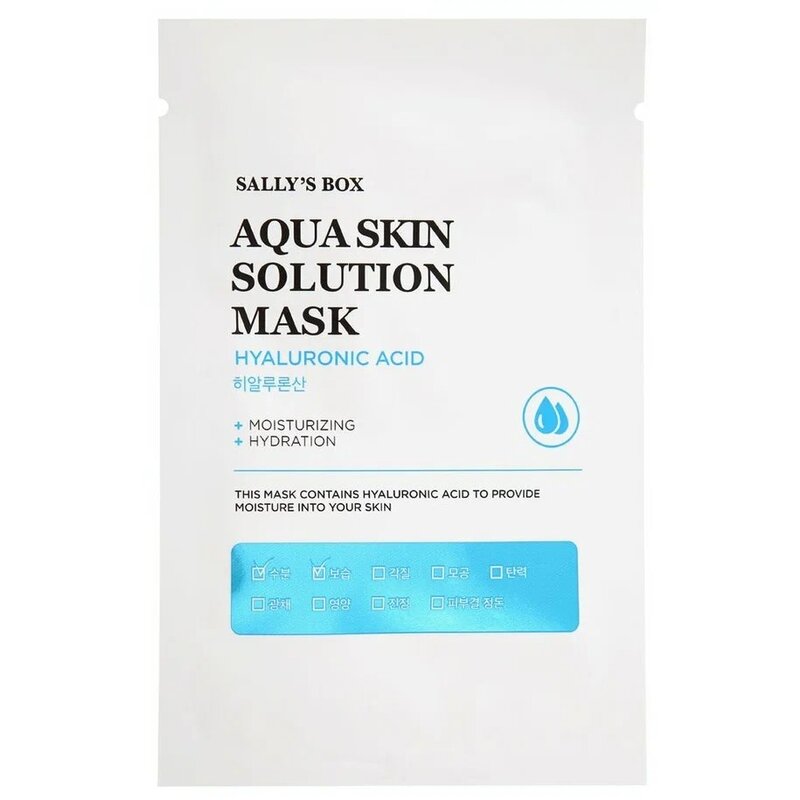 Маска тканевая Sally's box aqua skin solution гиалуроновая кислота 22 мл
