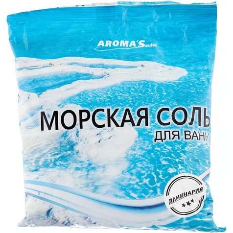 Aroma saules соль для ванн морская 1кг с экстрактом ламинарии