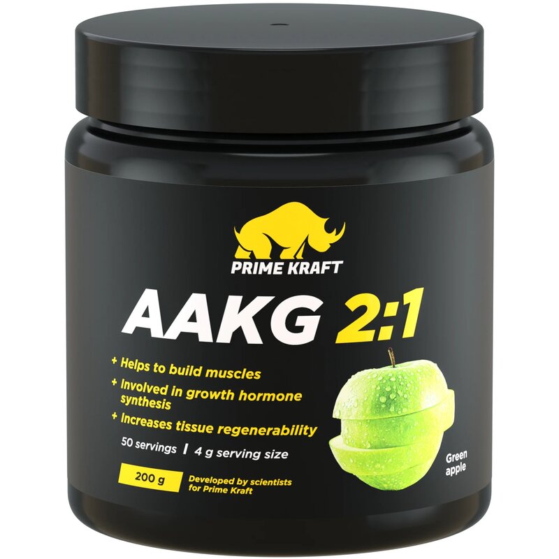 Аминокислоты AAKG 2:1 PrimeKraft зеленое яблоко 200 г