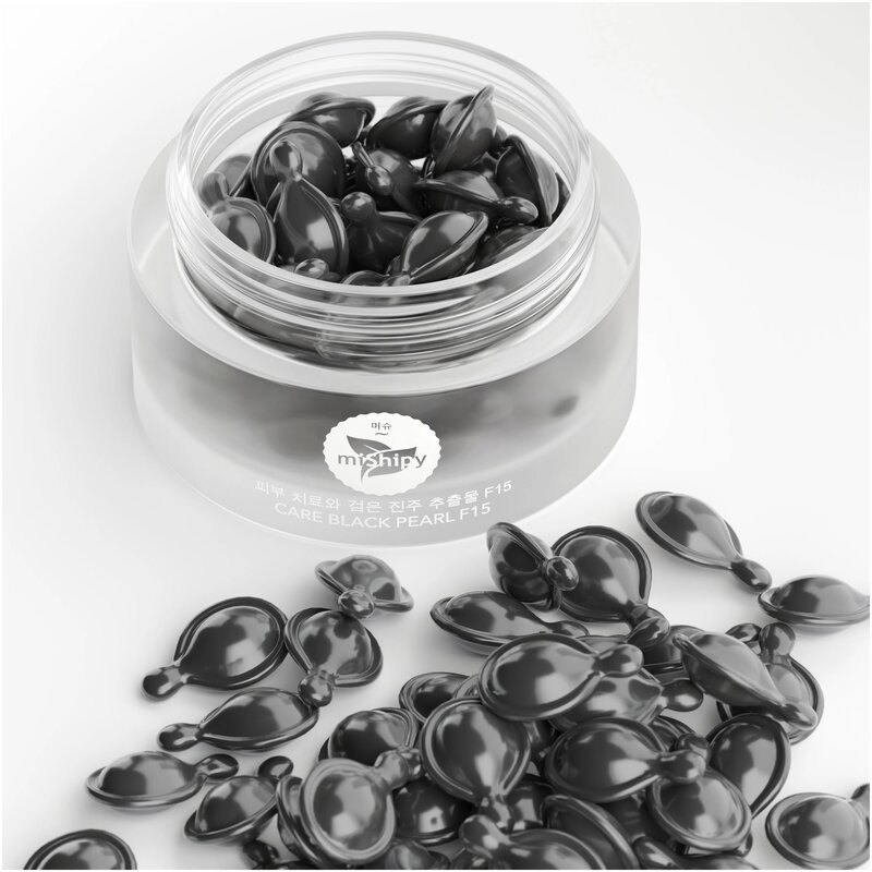 Сыворотка miShipy корейская для лица капсулы care black pearl F15 с экстрактом черного жемчуга 30 шт.