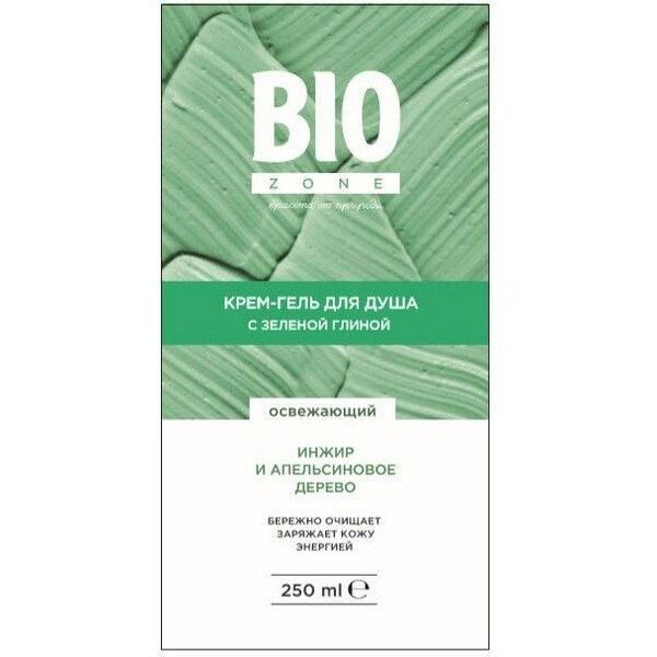 Крем-гель для душа с зеленой глиной освежающий BioZone/Биозон 250 мл