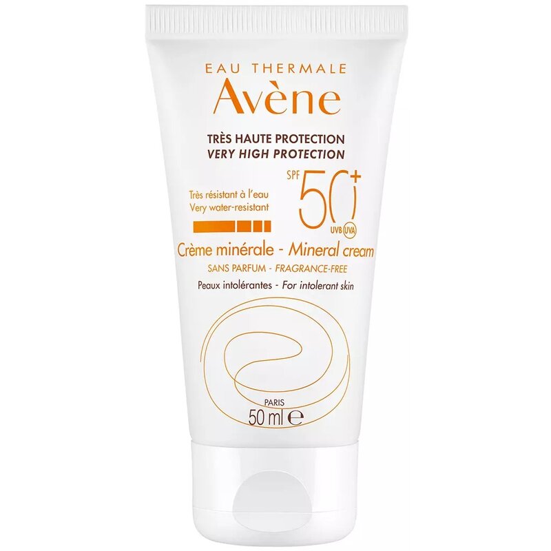 Солнцезащитный крем Avene с минеральным экраном SPF 50+ 50 мл