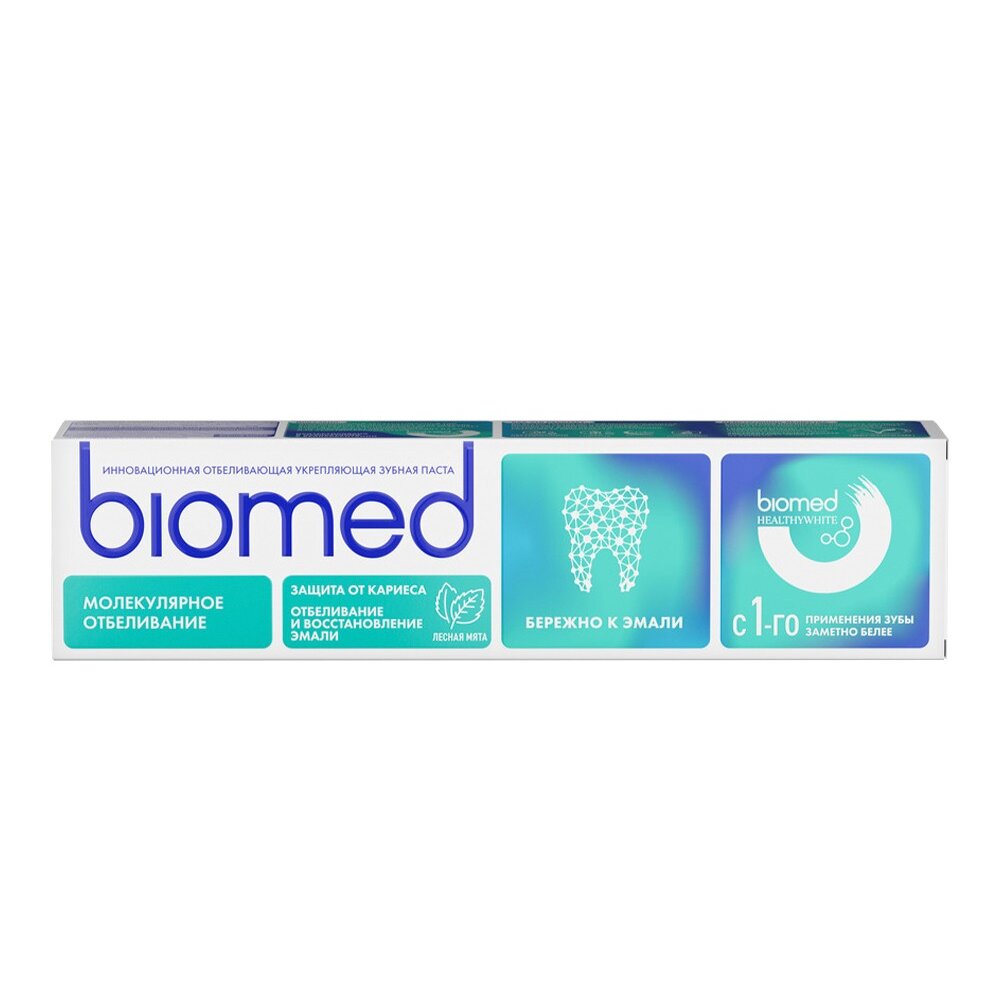 Зубная паста BioMed Healthy White отбеливание лесная мята 65 г