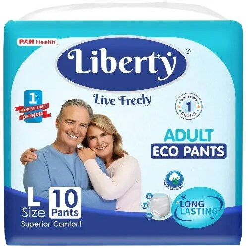 Liberty eco pants подгузники-трусики для взрослых размер l 75-100 см 10 шт.