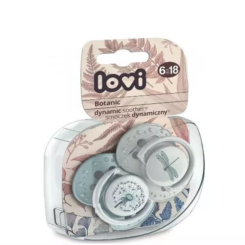 Соска-пустышка силиконовая Лови (Lovi) 6-18мес для мальчиков ботаника 22/871 2 шт.