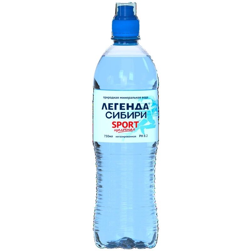 Легенда сибири вода минеральная питьевая негазированная 0.75л бут.п/э спорт