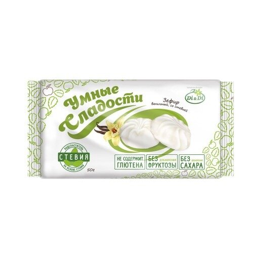 Зефир диетический Умные сладости ванильный 50 г 2 шт.