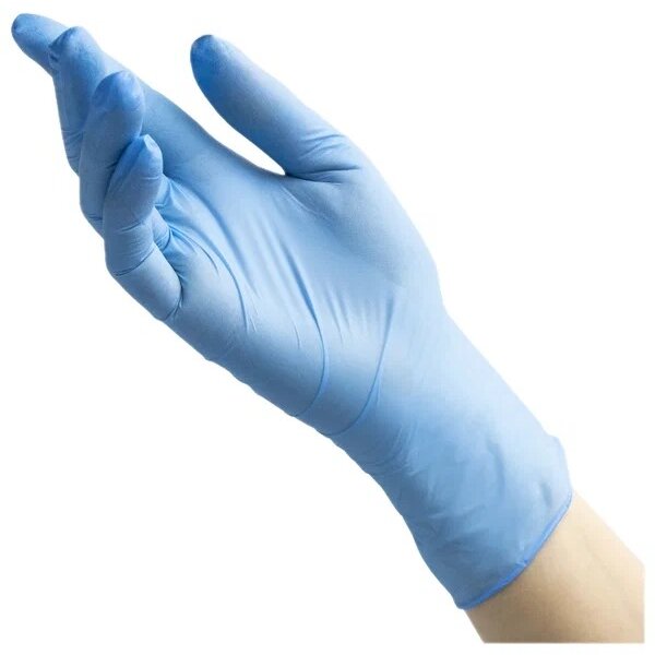 Перчатки нитриловые нестер неопудр М голубые 1 пара