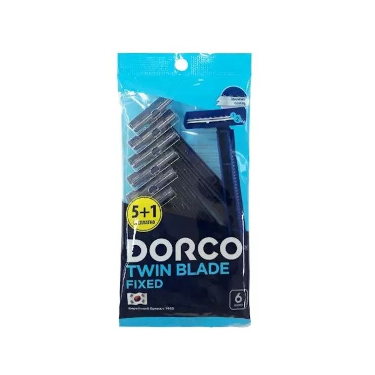 Станок Dorco для бритья с двумя лезвиями 6 шт.