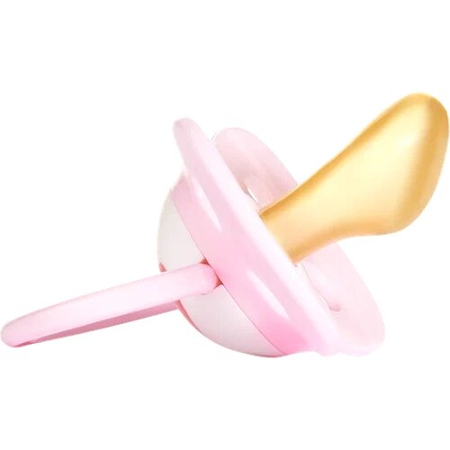 Соска-пустышка латексная Пома 0+ адаптированной формы розовая 6012