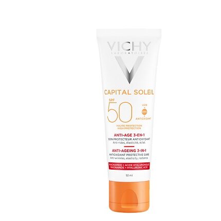 Антивозрастной уход Виши (Vichy) Capital Ideal Soleil Anti-Ageing SPF 50 3 в 1 50 мл