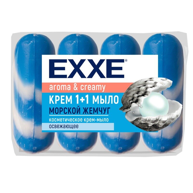 Крем-мыло Exxe морской жемчуг 1+1 90 г х4