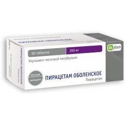 Пирацетам Оболенское таблетки покрытые пленочной оболочкой 200 мг 60 шт.