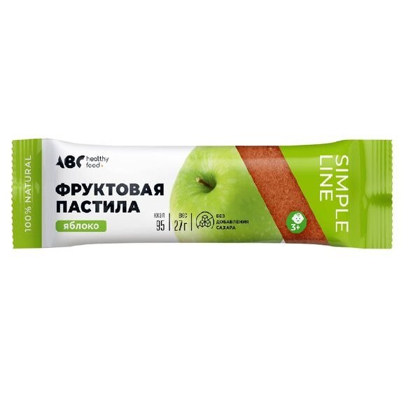 Пастила фруктовая яблочная ABC Healthy Food 27 г