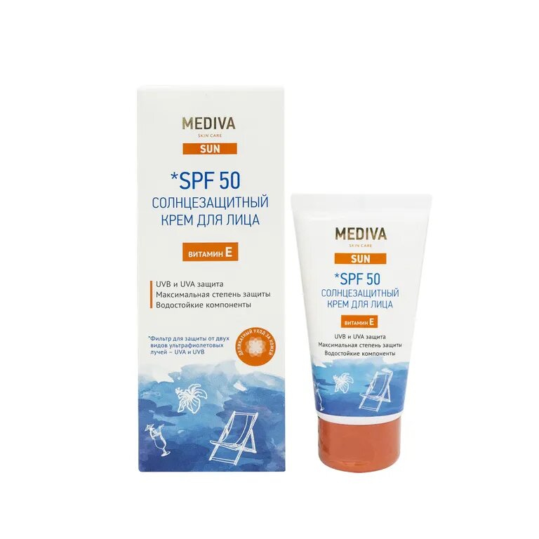 Крем солнцезащитный для лица Mediva Sun SPF50 50 мл
