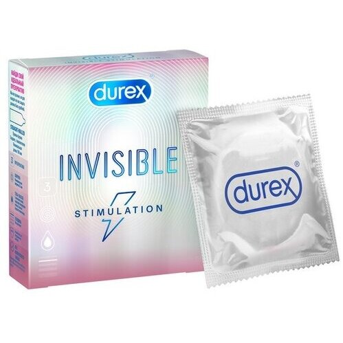 Презервативы Дюрекс (Durex) invisible stimulation 3 шт.