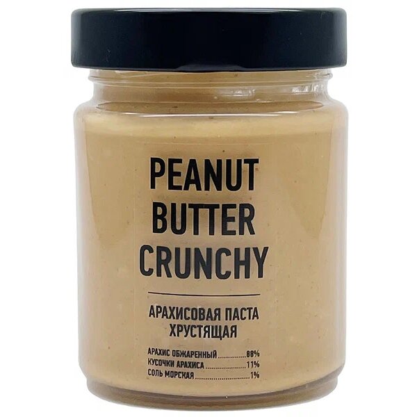 Паста арахисовая crunchy с кусочками arahis project 200 г