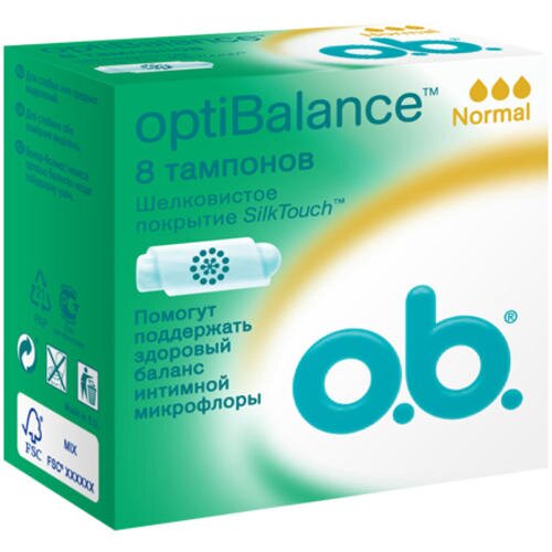 Тампоны O.b. OptiBalance Normal 8 шт.