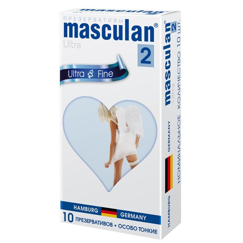 Презервативы Masculan-2 Ultra Fine особо тонкие обильная смазка 10 шт.