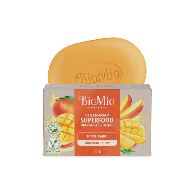 Мыло натуральное Biomio bio-soap superfood с баттером манго 90 г