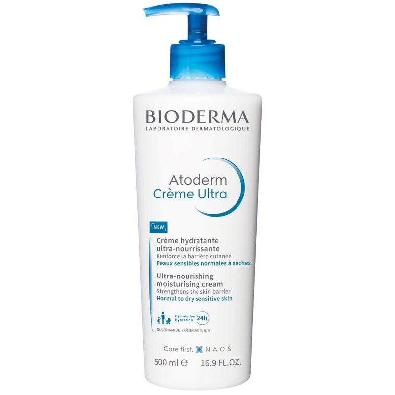 Крем Bioderma Atoderm Ultra для сухой и чувствительной кожи флакон с помпой 500 мл