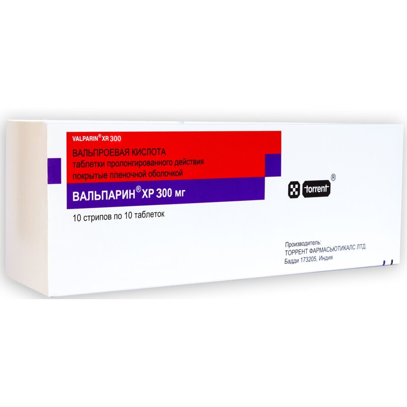 Вальпарин ХР таблетки пролонгированного действия 300 мг 100 шт.