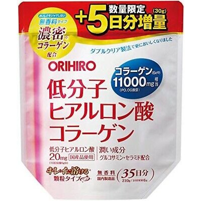 Orihiro Коллаген с гиалуроновой кислотой 180 г пакет 1 шт.