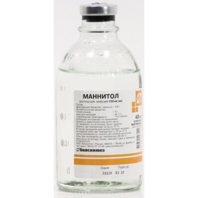 Маннитол раствор для инфузий 15% 400 мл 12 шт.