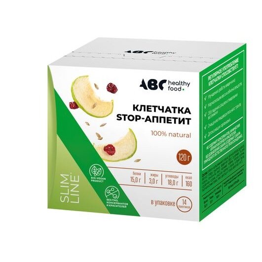 Клетчатка сибирская ABC healthy food Stop-аппетит 8.5 г 14 шт.