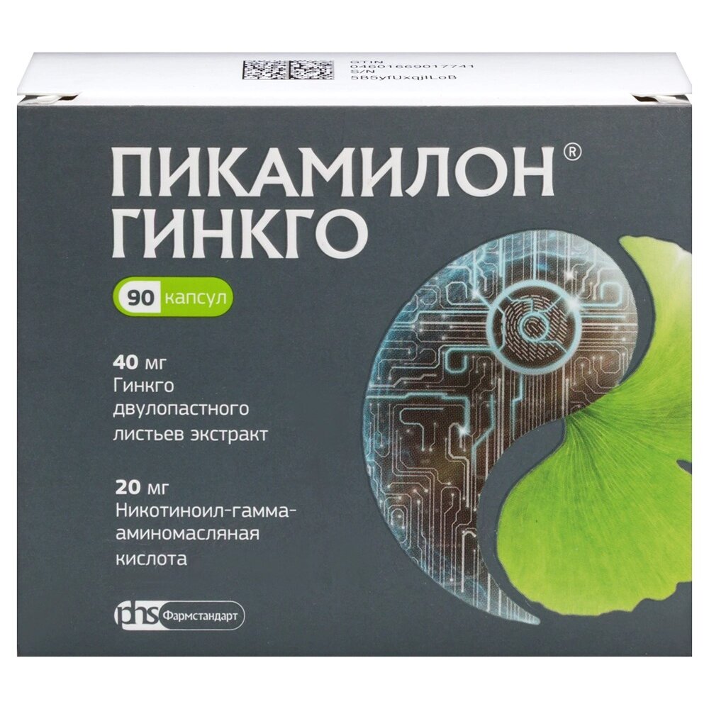 Пикамилон Гинкго капсулы 40 мг+20 мг 90 шт.