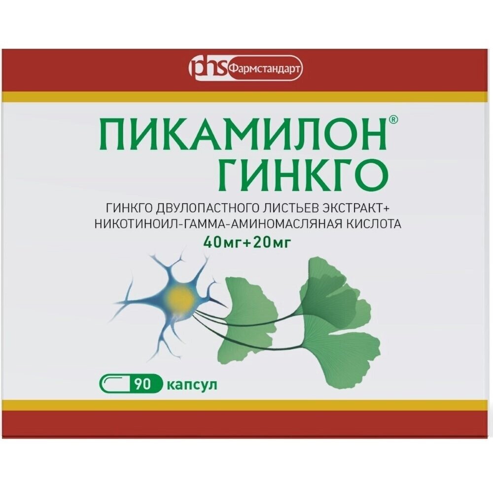 Пикамилон Гинкго капсулы 40 мг+20 мг 90 шт.