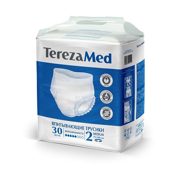 Tereza med трусы-подгузники для взрослых размер 2 medium 30 шт.