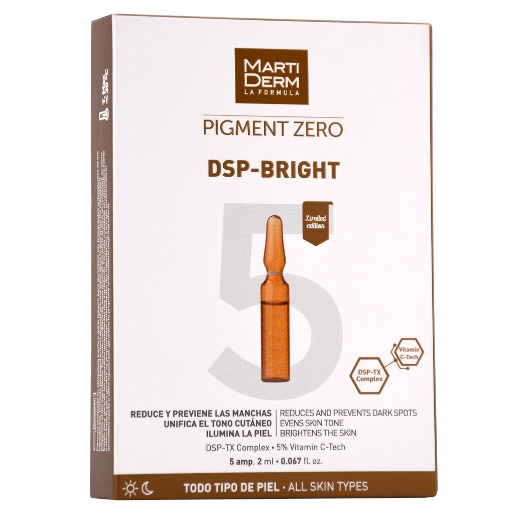 Сыворотка MartiDerm Pigment Zero DSP-Брайт против пигментных пятен ампулы 2 мл 5 шт.