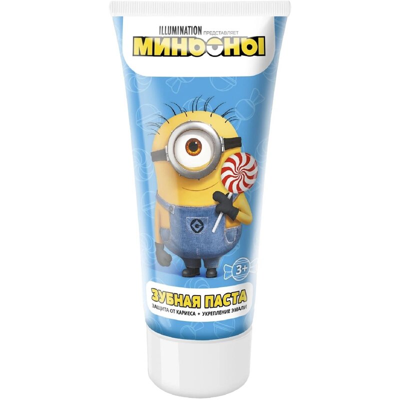 Зубная паста Гадкий Я Миньоны детская тутти-фрутти с 3 лет 60 г