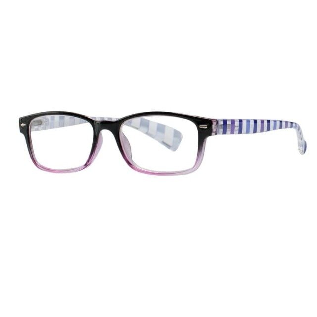 Очки корригирующие пластик для чтения +1,0 с градиентом черно-фиолетовые 42640/7
