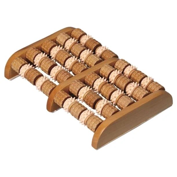 Массажер для ног деревянный счеты зубчатые er-1003