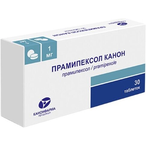 Прамипексол Канон таблетки 1 мг 30 шт.