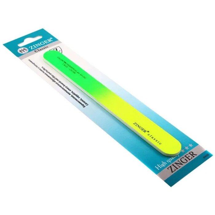 Пилка для ногтей наждачная Zinger разноцветная 100/120-180 арт.ZO-EJ-202/210/212/215