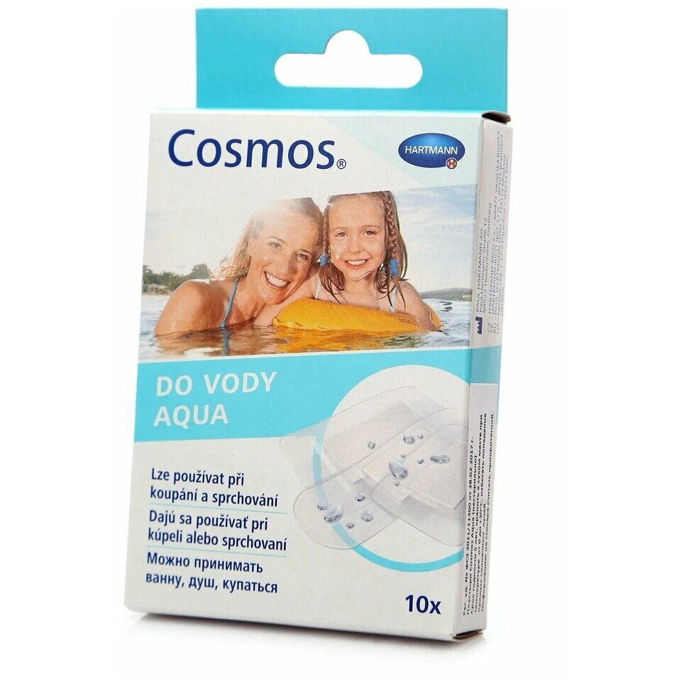 Пластырь Hartmann Cosmos Aqua водостойкий 3 размера 10 шт.