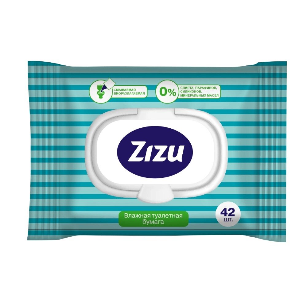 Влажная туалетная бумага Zizu 42 шт.