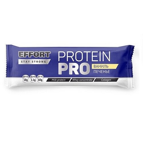 Батончик глазированный протеиновый Effort Protein Sport ваниль/печенье 1 шт.