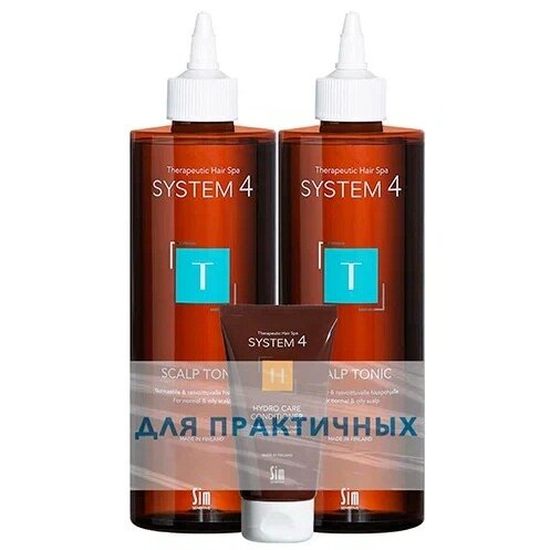 Набор System 4 для роста и питания волос: Тоник Т 500 мл 2 шт. + Бальзам-кондиционер Н 75 мл 1 шт.