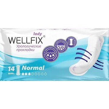Прокладки урологические Wellfix для женщин нормал 14 шт.