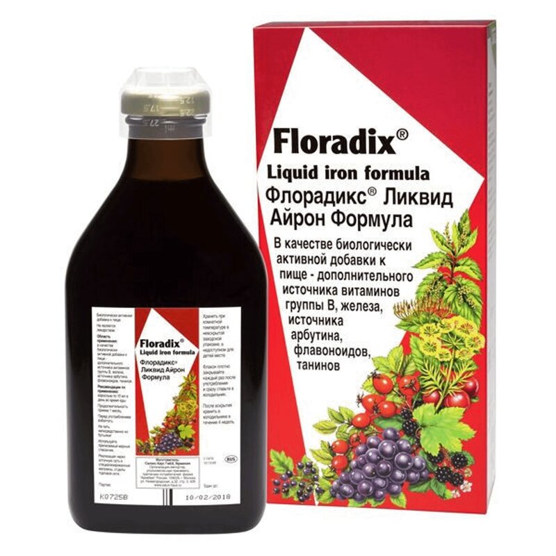 Формула Floradix Ликвид Айрон раствор для приема внутрь 500 мл